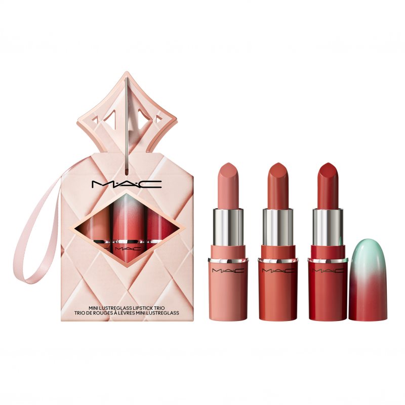 MAC Cosmetics Holiday Wildest Gleams Mini Lusterglass Lip Trio Geschenkset für Lippen Farbton Classics 1 St.