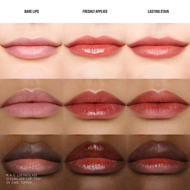 MAC Cosmetics Lustreglass Stainglass Lip Tint Lipcolor Farbton Cake Topper 3 ml (Bild 4)