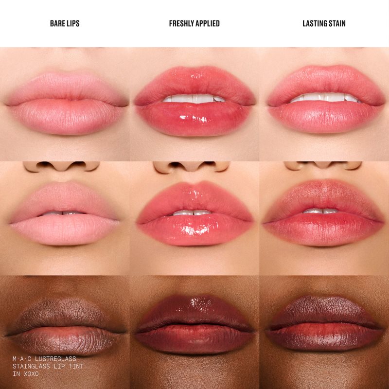 MAC Cosmetics Lustreglass Stainglass Lip Tint Lipcolor Farbton xoxo 3 ml (Bild 4)