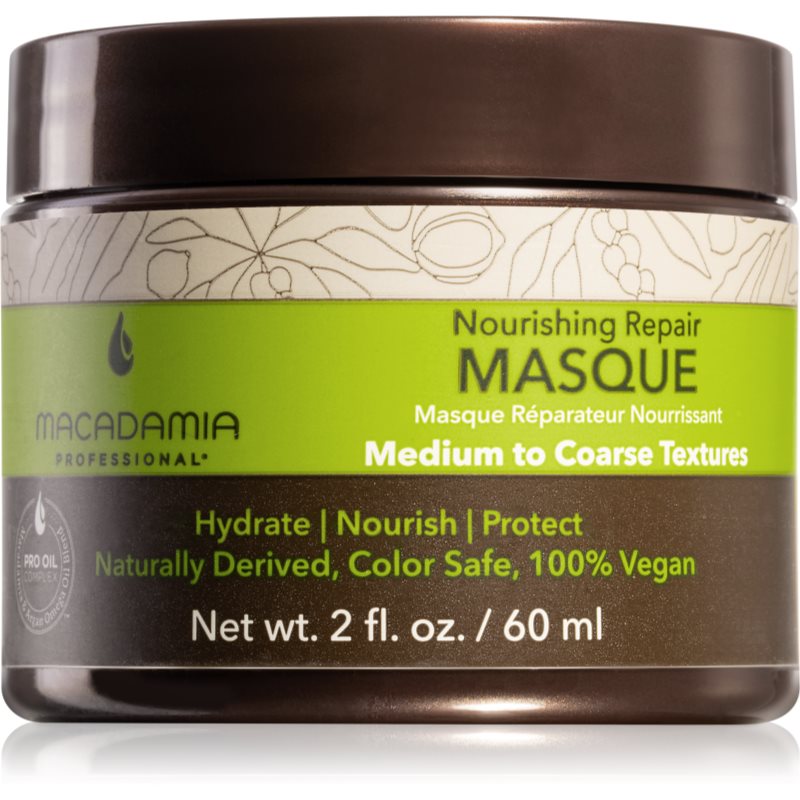 Macadamia Natural Oil Nourishing Repair maitinamoji plaukų kaukė drėkinamojo poveikio 60 ml