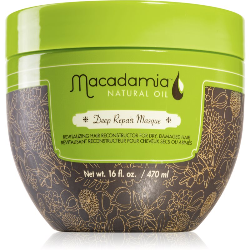 Macadamia Natural Oil Deep Repair giliai regeneruojanti kaukė sausiems ir pažeistiems plaukams 470 ml