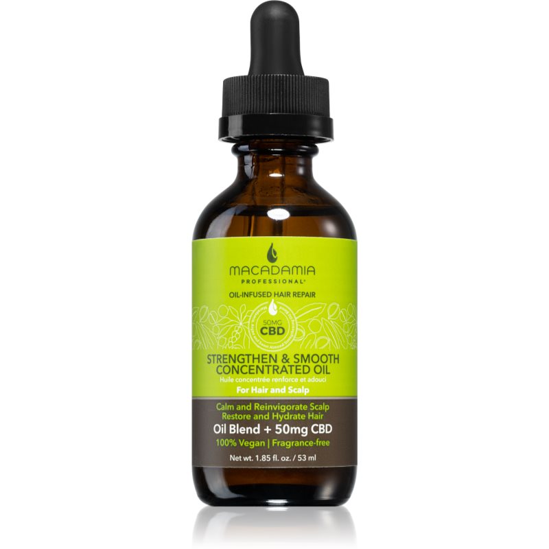 E-shop Macadamia Natural Oil Strengthen & Smooth regenerační olej s detoxikačním účinkem pro pokožku a kořínky vlasů 53 ml