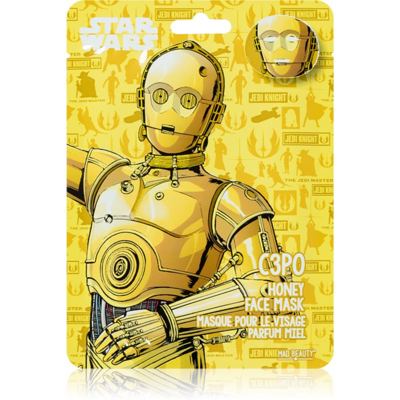 Mad Beauty Star Wars C3PO зволожувальнакосметична марлева маска з медом 25 мл