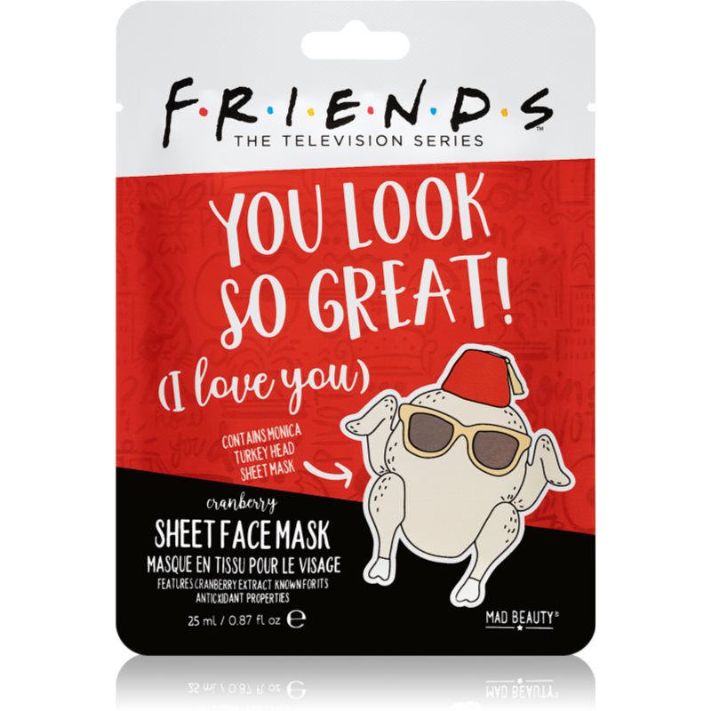 Mad Beauty Friends Turkey antioksidacinė tekstilinė veido kaukė 25 ml