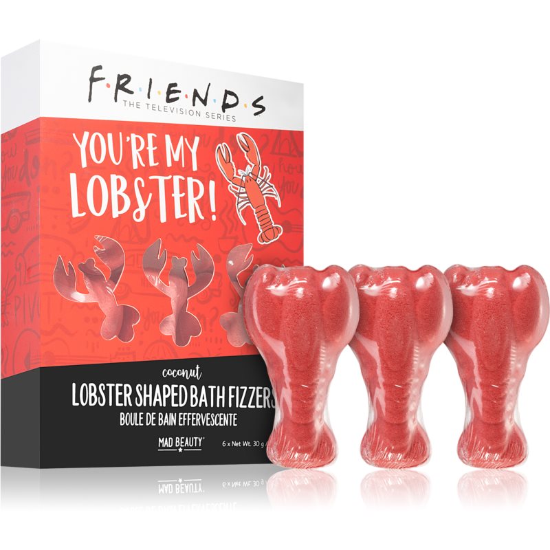 Mad Beauty Friends Lobster spalvotos šnypščiosios vonios tabletės 6 x 30 g