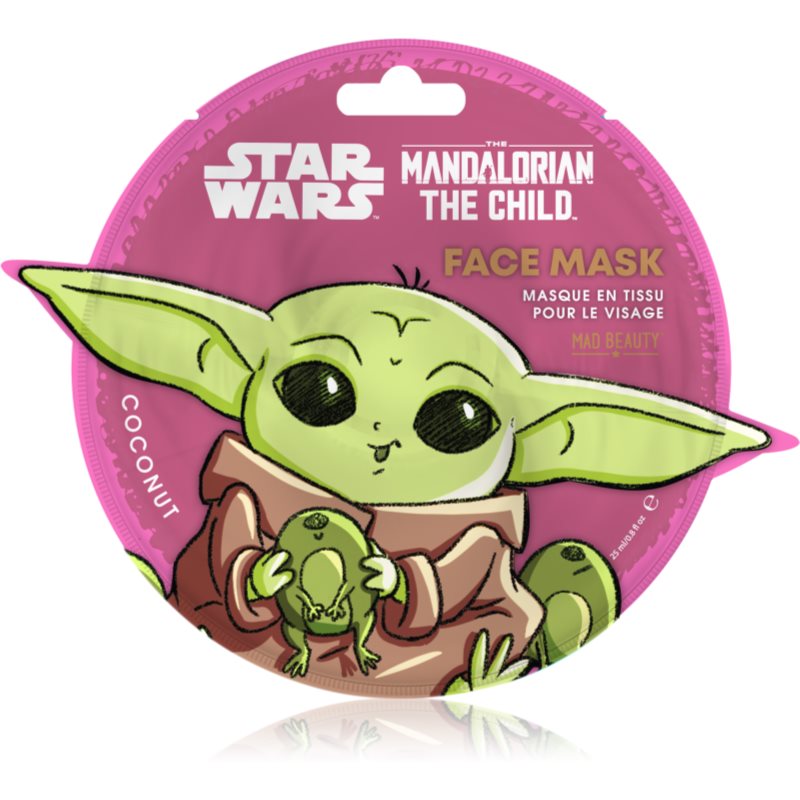Mad Beauty Star Wars The Mandalorian The Child plátenná maska s kokosom 25 ml