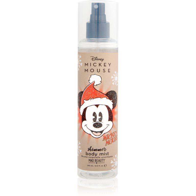Mad Beauty Mickey Mouse Jingle All The Way kūno purškiklis su blizgučiais 240 ml