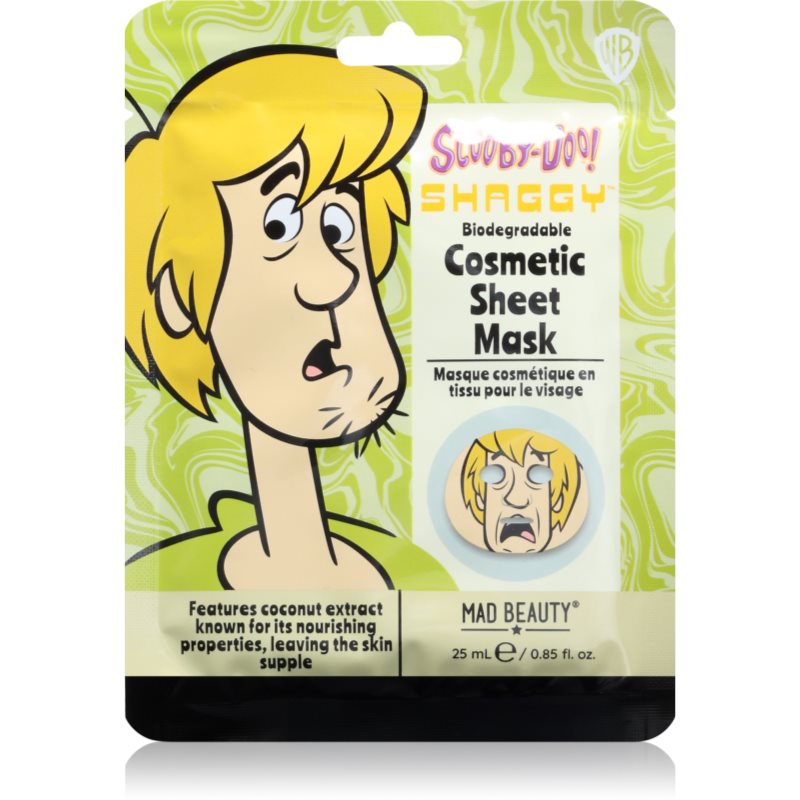 Mad Beauty Scooby Doo Shaggy Zellschichtmaske mit beruhigender Wirkung 25 ml