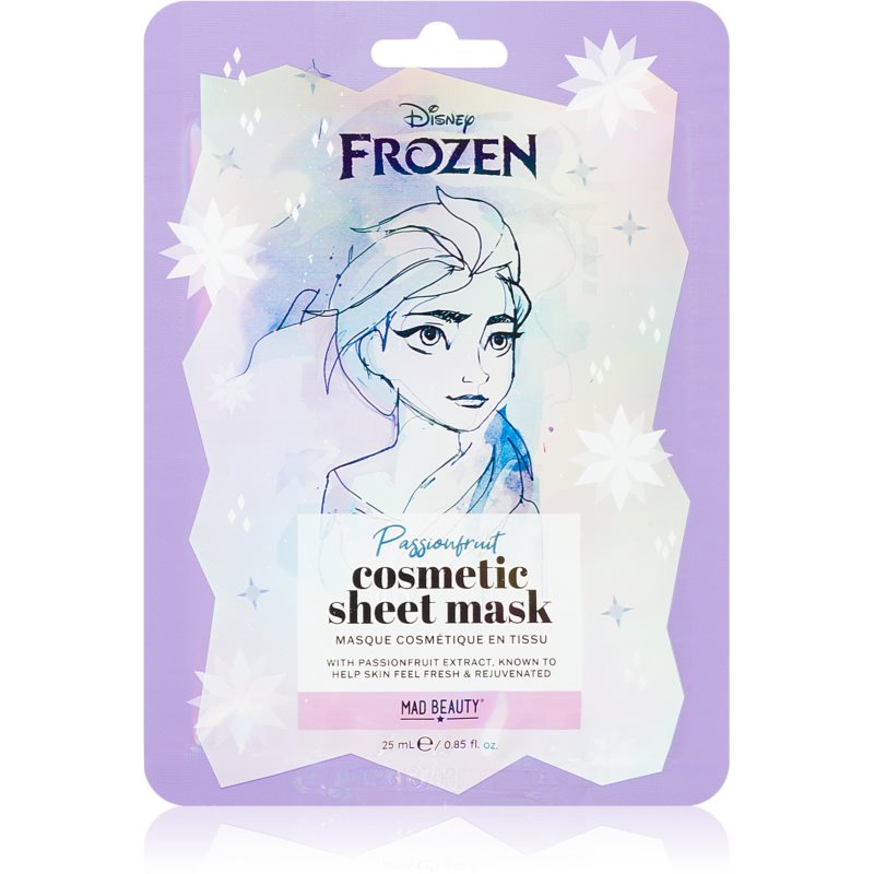 Mad Beauty Frozen Elsa тканинна маска для обличчя зі зволожуючим та роз'яснюючим ефектом 25 мл