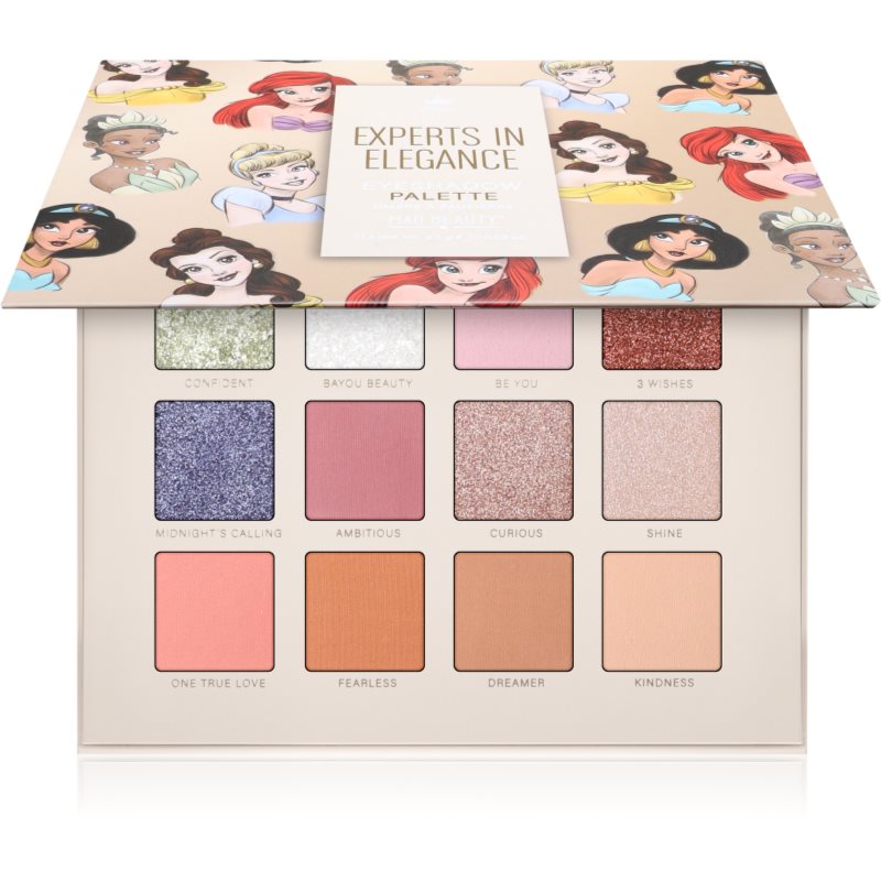 Mad Beauty Disney Princess Experts In Elegance paletka očních stínů 12x2.5 g