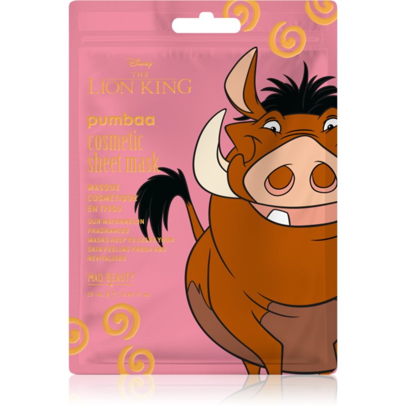 Mad Beauty Lion King Pumba Feuchtigkeitsspendende Tuchmaske 25 ml