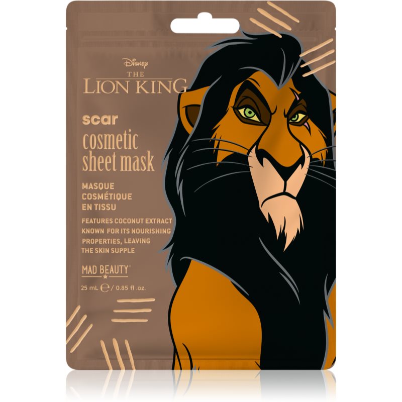 Mad Beauty Lion King Scar Feuchtigkeitsspendende Tuchmaske 25 ml