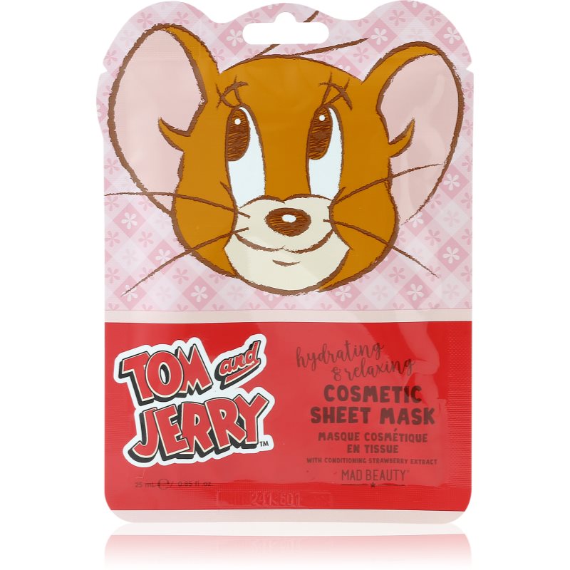Mad Beauty Tom & Jerry Sheet Mask - Jerry Feuchtigkeitsspendende Tuchmaske mit Hyaluronsäure 1 St.
