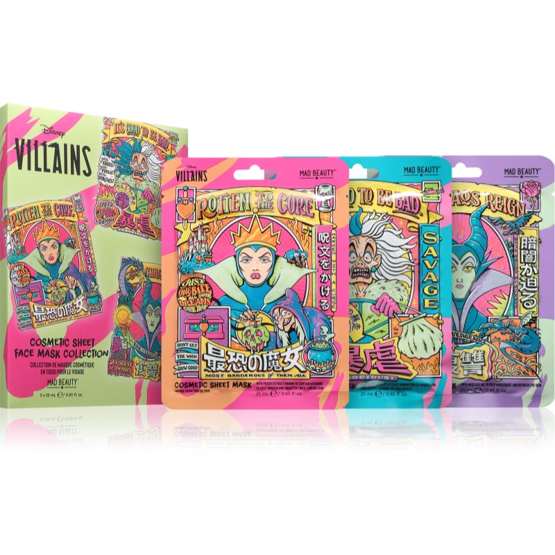 Mad Beauty Disney Villains Tuchmasken-Set