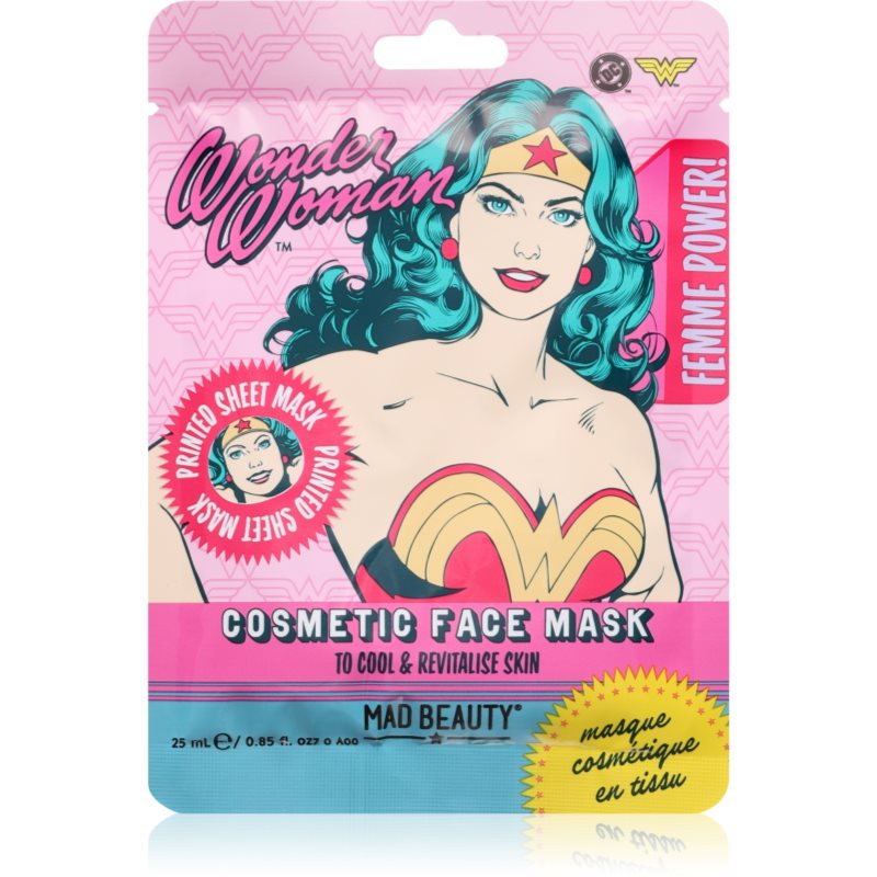 Mad Beauty DC Femme Power Wonder Woman moisturising face sheet mask 25 ml