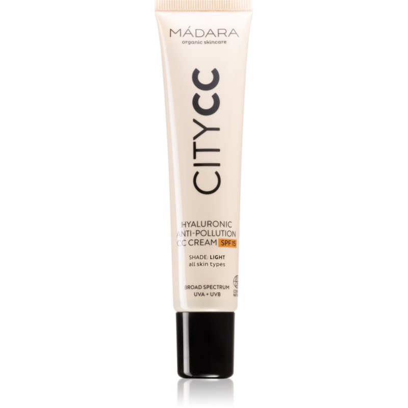 MÁDARA CC krém SPF 15 Light Citycc (Hyaluronic Anti-Pollution Cc Cream) 40 ml