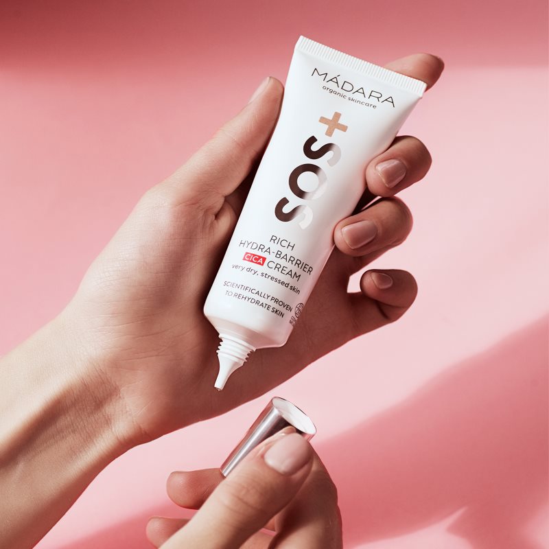 MÁDARA SOS+ Rich Hydra-Barrier CICA hydratační krém na obličej 40 ml (obrázek 3)
