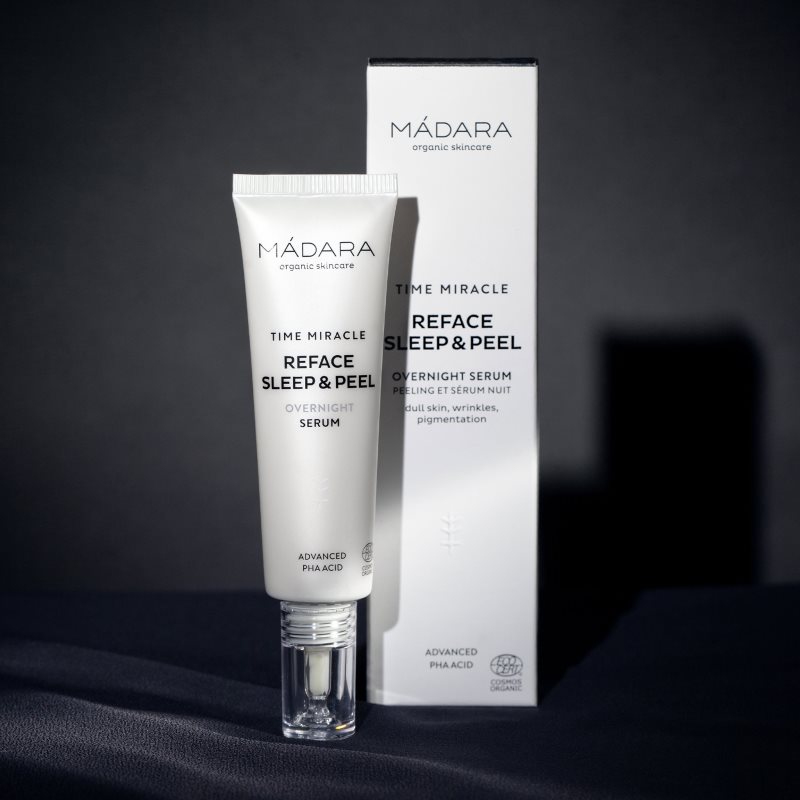 Mádara Time Miracle Reface Sleep & Peel Sérum De Gommage Doux Pour La Nuit Effet Rajeunissant 30 Ml