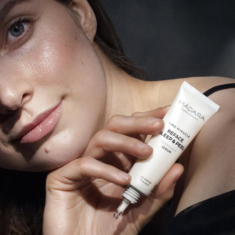 Mádara Time Miracle Reface Sleep & Peel Sérum De Gommage Doux Pour La Nuit Effet Rajeunissant 30 Ml