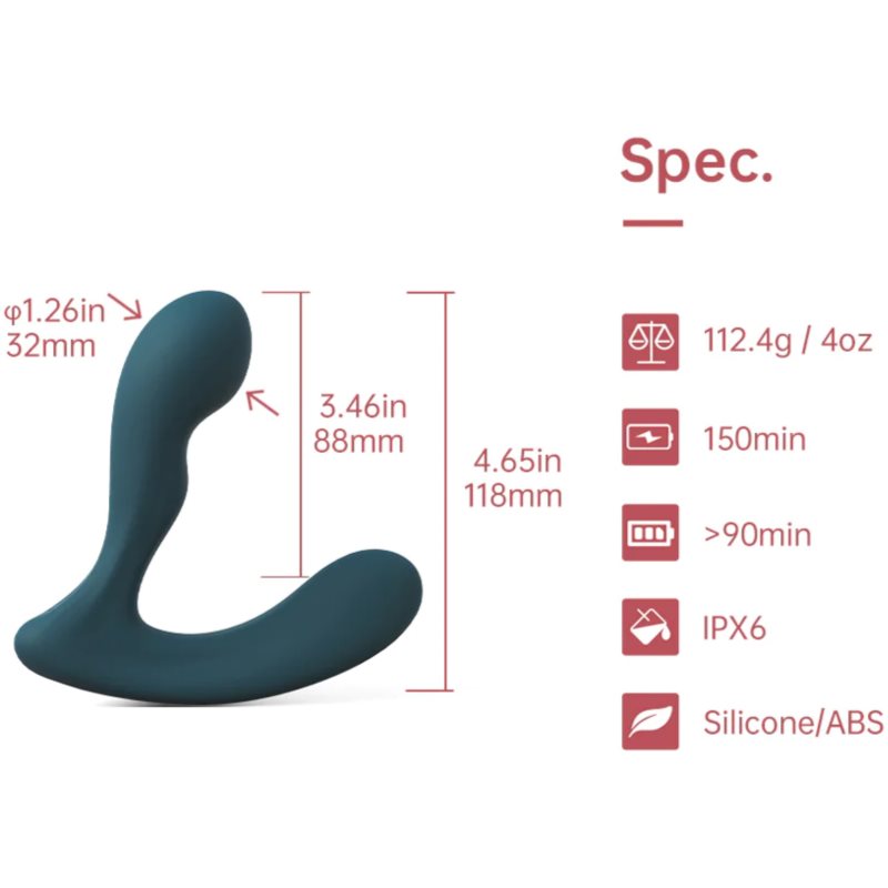 Magic Motion Solstice X App Controlled stimulátor prostaty green 11,8 cm (obrázek 4)
