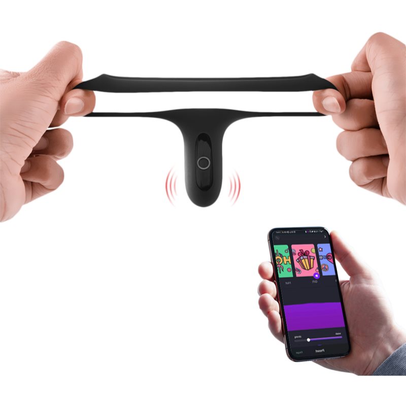 Magic Motion Rise Smart kroužek na penis Black 8,8 cm (obrázek 3)