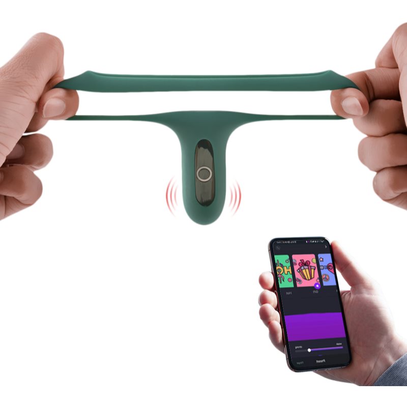 Magic Motion Rise Smart kroužek na penis Green 8,8 cm (obrázek 3)