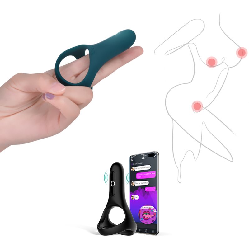 Magic Motion Rise Smart kroužek na penis Green 8,8 cm (obrázek 5)
