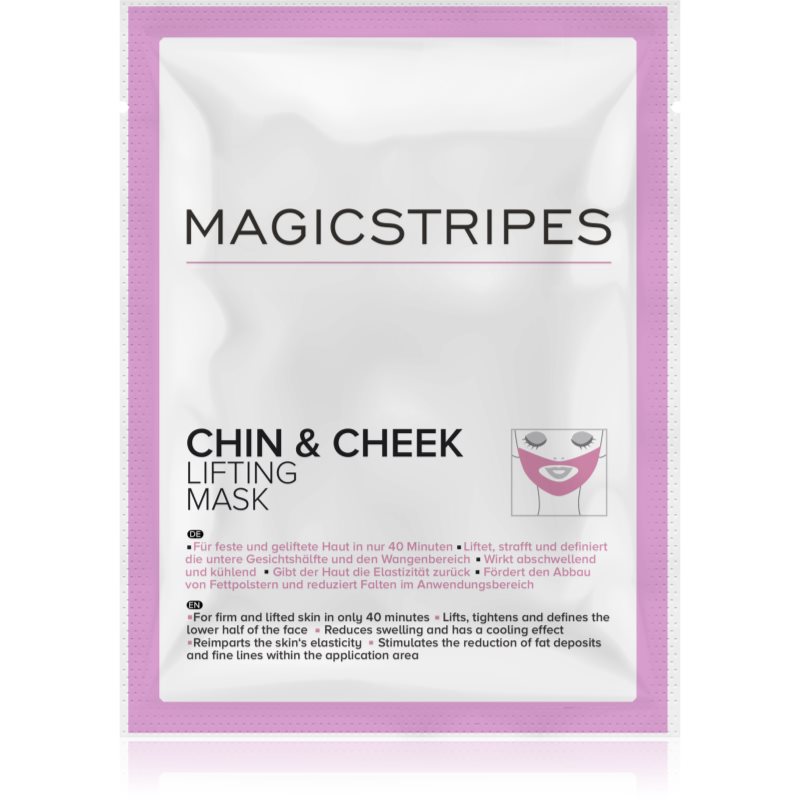 MAGICSTRIPES Chin & Cheek Lifting Mask zpevňující hydrogelová maska na krk a tváře 1 ks
