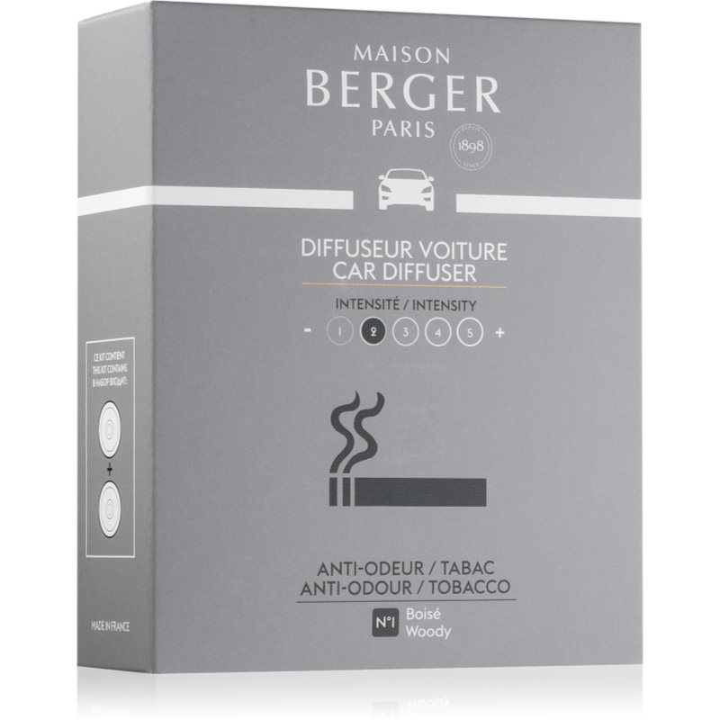 Maison Berger Paris Car Anti Odour Tobacco vůně do auta náhradní náplň (Woody) 2 x 17 g