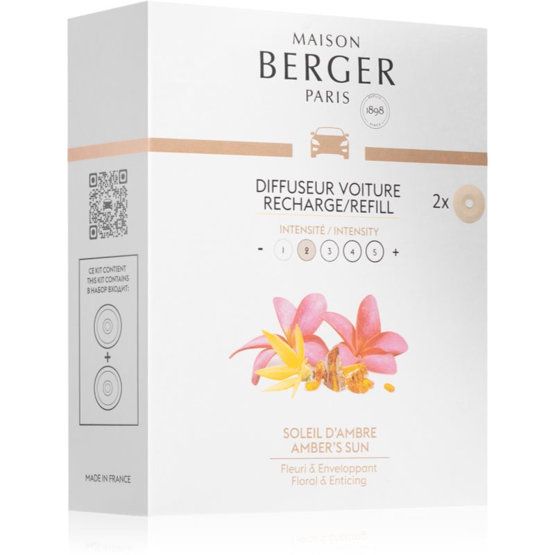 Maison Berger Paris Amber's Sun vôňa do auta náhradná náplň 2x17 g