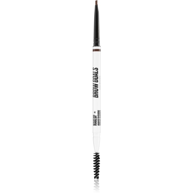 Makeup Obsession Brow Goals antakių pieštukas su šepetėliu atspalvis Warm Brown 0.1 g