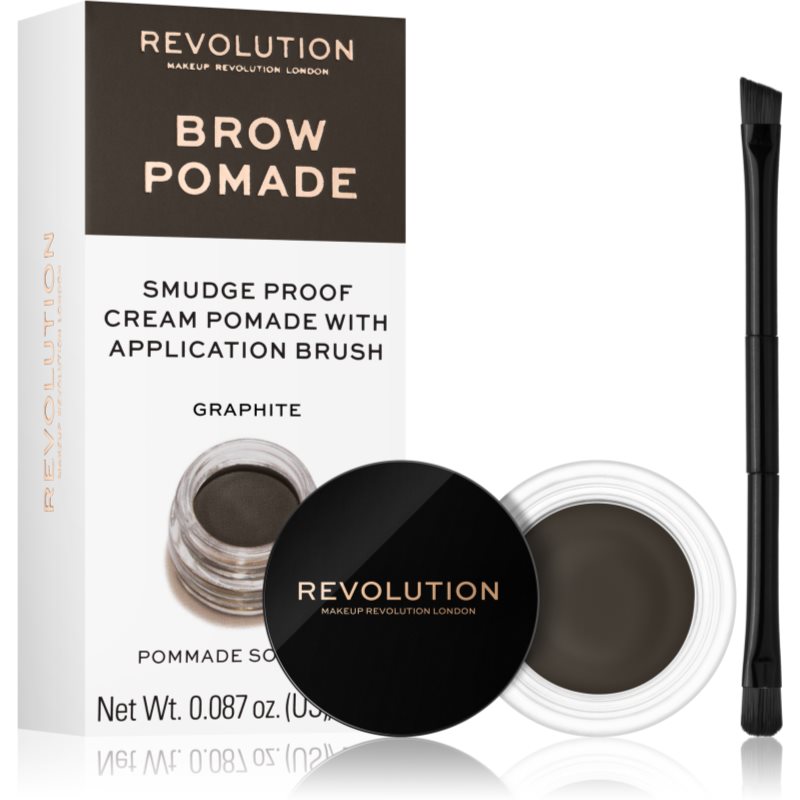 Makeup Revolution Brow Pomade pomáda na obočí odstín Graphite 2.5 g