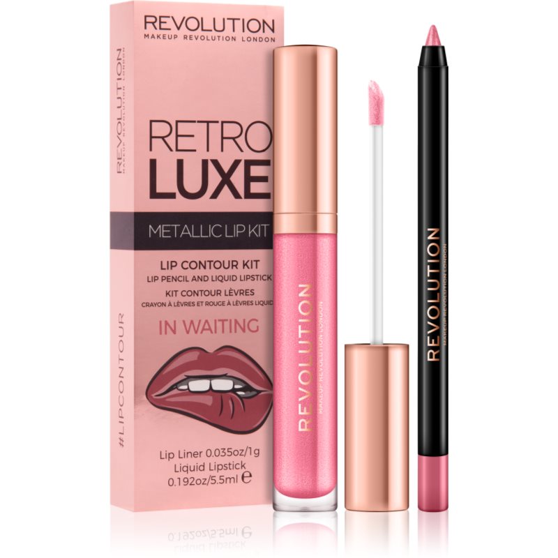 

Makeup Revolution Retro Luxe набір для догляду за губами відтінок In Waiting