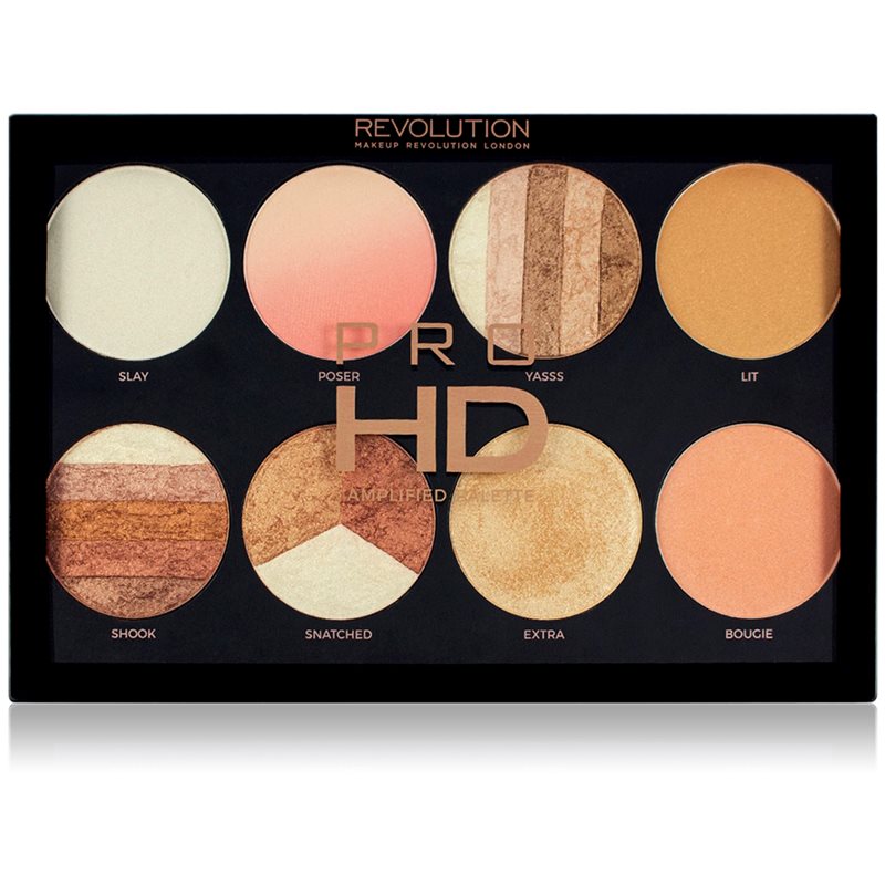 

Makeup Revolution Pro HD Brighter Than My Future палетка хайлайтерів 8 x