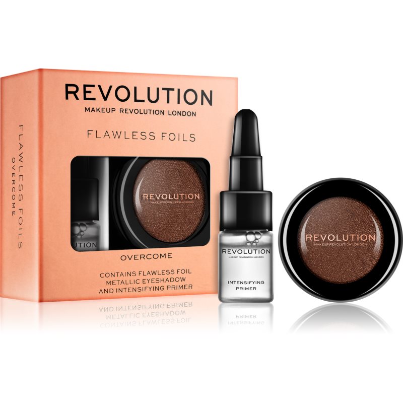 

Makeup Revolution Flawless Foils тіні для повік з ефектом металік із основою відтінок Overcome