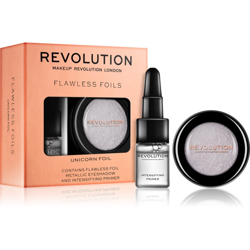 

Makeup Revolution Flawless Foils тіні для повік з ефектом металік із основою відтінок Unicorn Foil 2 g