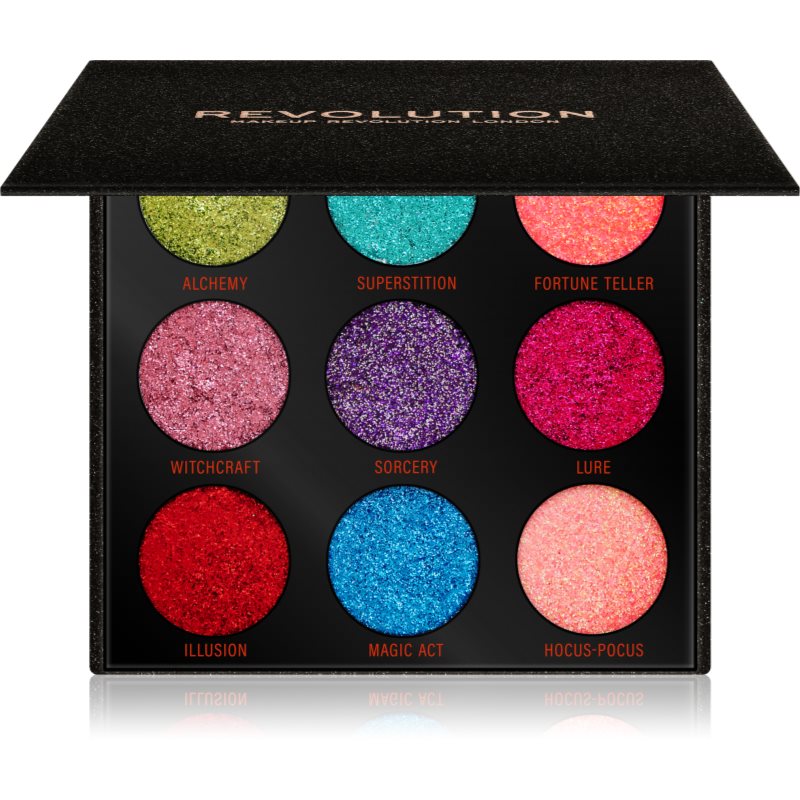 

Makeup Revolution Pressed Glitter Palette палетка пласких блискіток відтінок Abracadabra
