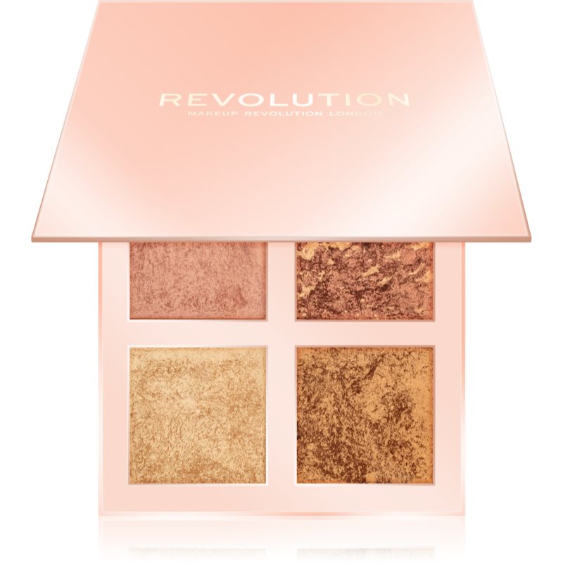 

Makeup Revolution Face Quad палетка хайлайтерів відтінок Ignite 4 x