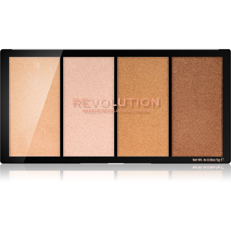 

Makeup Revolution Reloaded палетка хайлайтерів відтінок Lustre Lights Warm