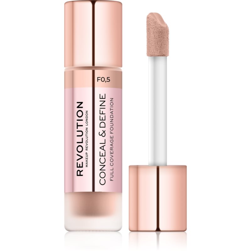 

Makeup Revolution Conceal & Define Тональний крем відтінок F0.5