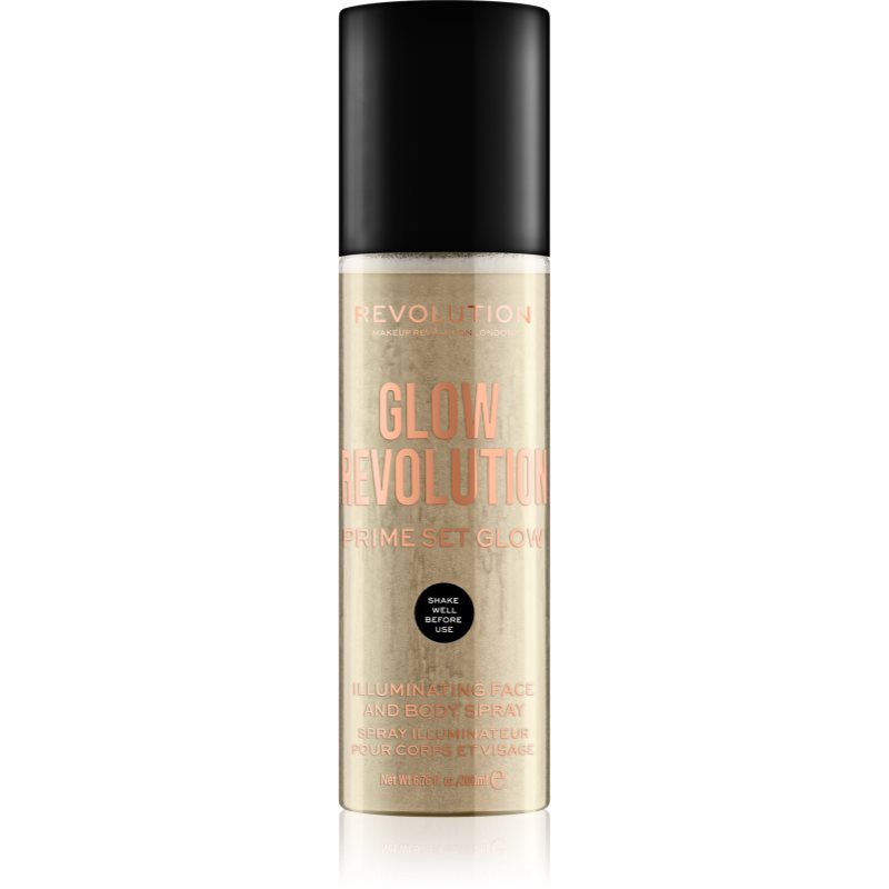 

Makeup Revolution Glow Revolution хайлайтер для обличчя та тіла у формі спрею відтінок Eternal Gold