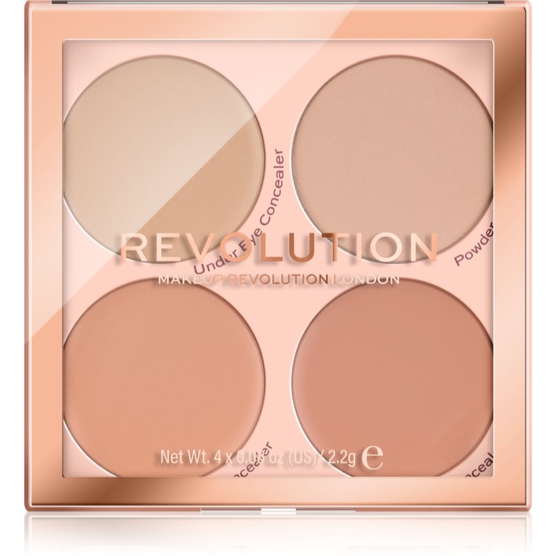 

Makeup Revolution Matte Base палетка коректорів відтінок C1 – C4