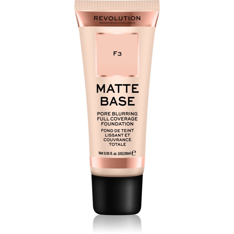 

Makeup Revolution Matte Base Тональний крем відтінок F3