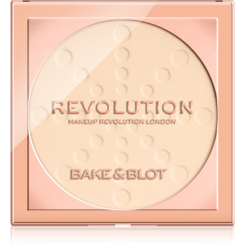Makeup Revolution Bake & Blot fiksavimo pudra atspalvis Translucent 5.5 g