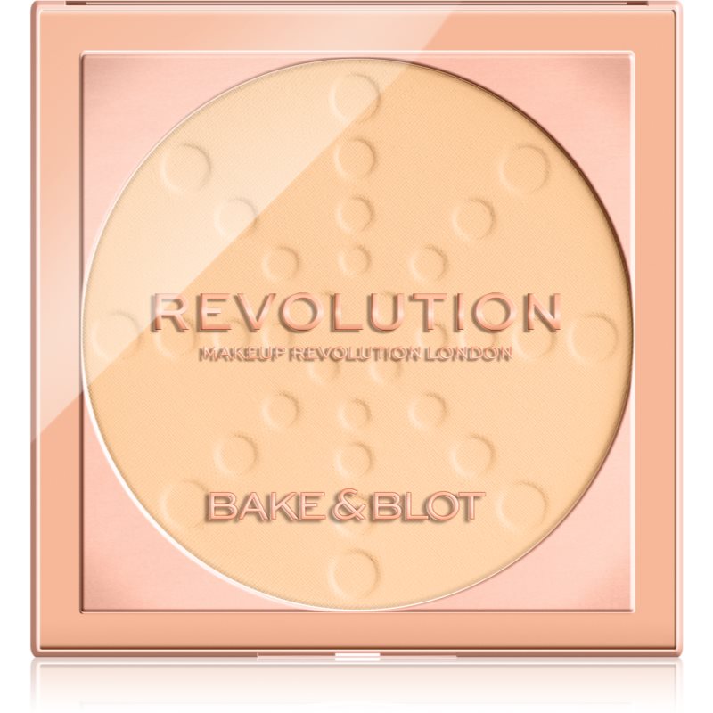Makeup Revolution Bake & Blot fiksavimo pudra atspalvis Banana Light 5.5 g