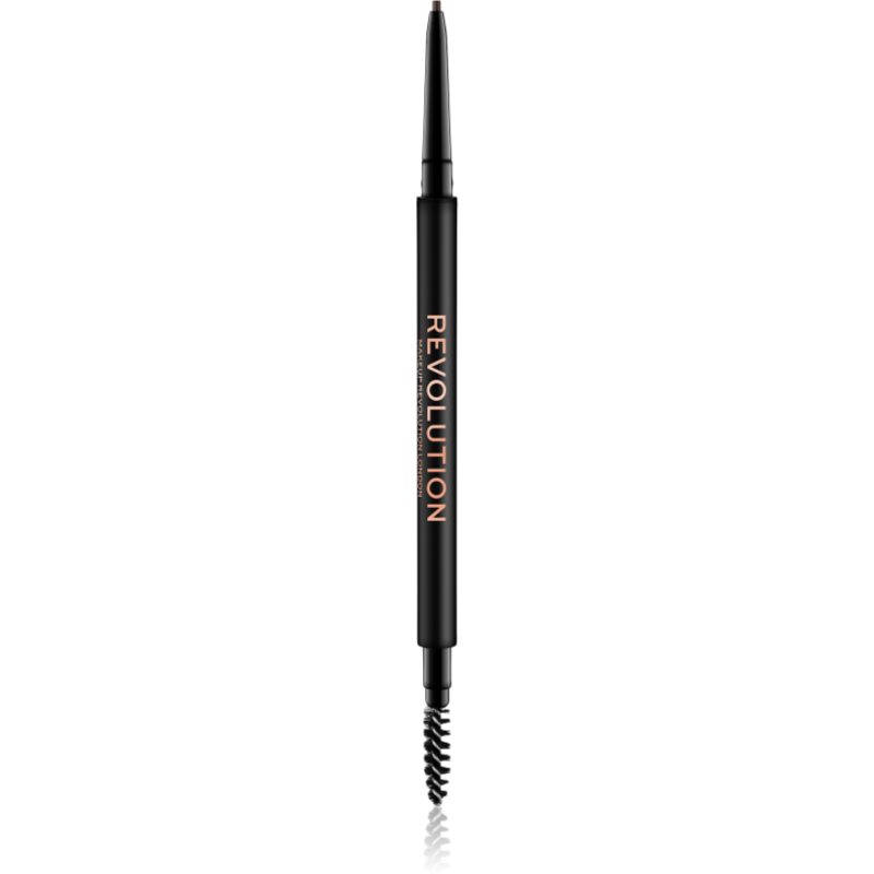 Makeup Revolution Precise Brow Pencil олівець для брів зі щіточкою відтінок Dark Brown 0.05 гр