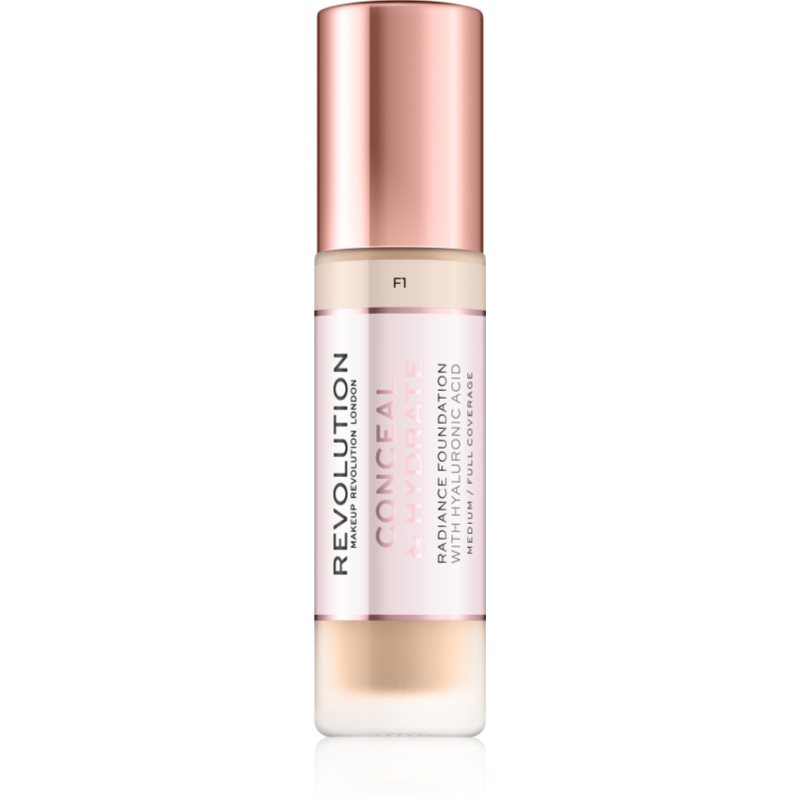 

Makeup Revolution Conceal & Hydrate легкий зволожуючий тональний крем відтінок F1