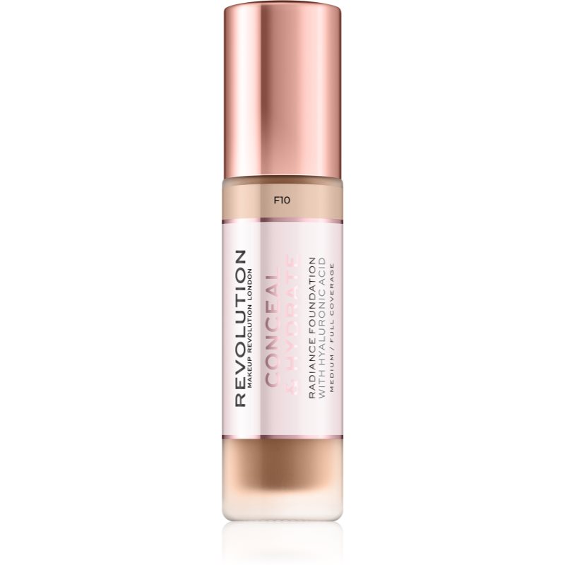 Makeup Revolution Conceal & Hydrate fondotinta idratante leggero colore F10 23 ml