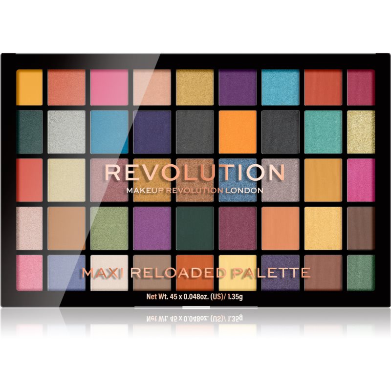 Makeup Revolution Maxi Reloaded Palette палетка пудрових тіней для повік відтінок Dream Big 45x1.35 гр
