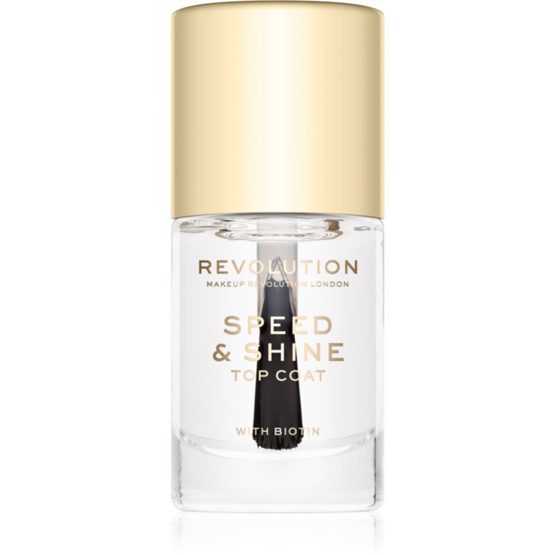 Makeup Revolution Speed & Shine quick-drying nail polish translucent 10 ml
